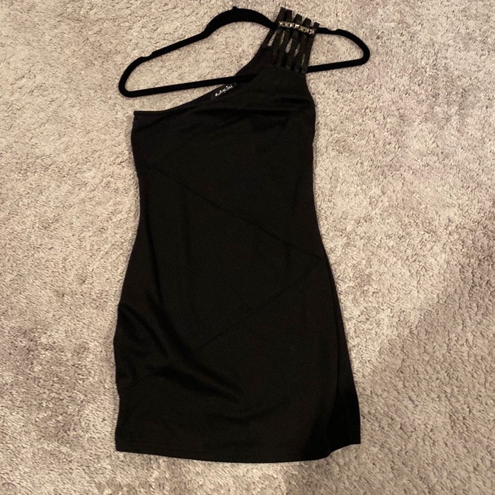 Mustard seed one shoulder dress
